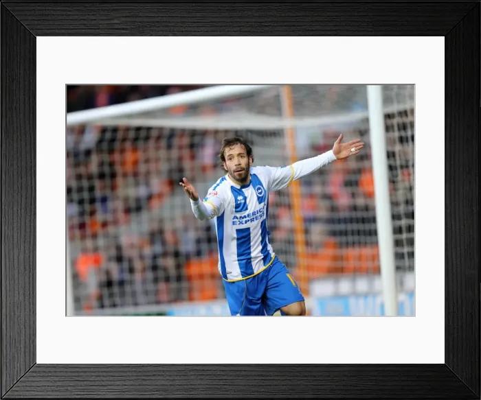 Framed Print : Brighton & Hove Albion Away at Blackpool (2013-14 Season)