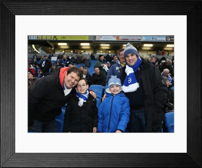 Framed Print : Brighton & Hove Albion vs. Bournemouth: Home Game - January 1, 2014 (Season 2013-14) Framed Print : Brighton & Hove Albion vs. Bournemouth: Home Game - January 1, 2014 (Season 2013-14)