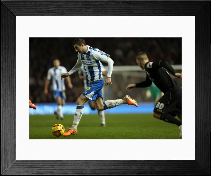 Framed Print : Brighton & Hove Albion vs. Bournemouth: Home Game - January 1, 2014