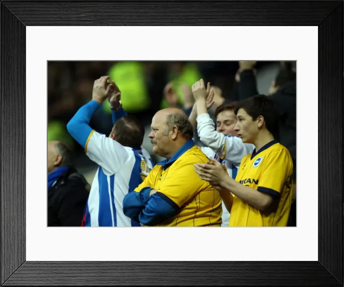 Framed Print : Brighton & Hove Albion vs. Derby County - 18-01-2014: Away Game in the 2013-14 Season