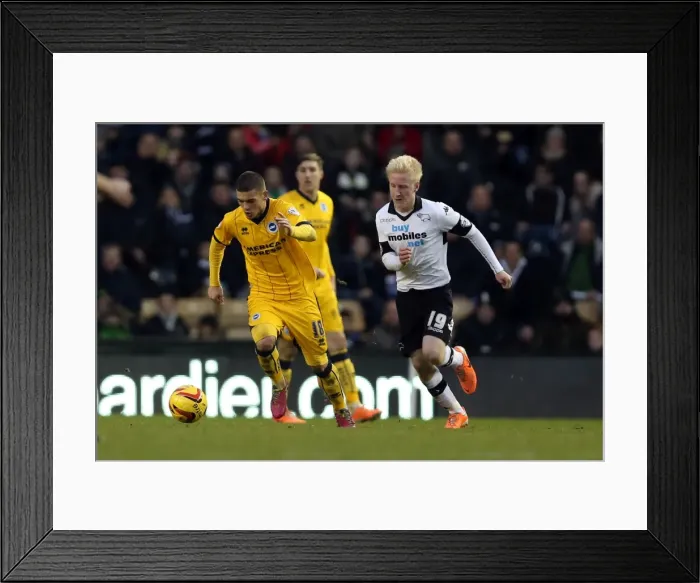 Framed Print : Brighton & Hove Albion vs. Derby County - January 18, 2014 (Away Game) Framed Print : Brighton & Hove Albion vs. Derby County - January 18, 2014 (Away Game)
