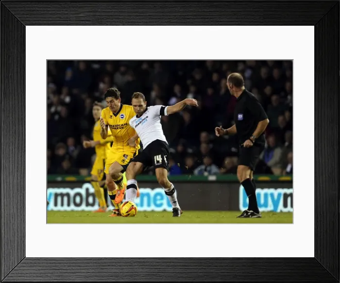 Framed Print : Brighton & Hove Albion vs. Derby County (Away Game - January 18, 2014) Framed Print : Brighton & Hove Albion vs. Derby County (Away Game - January 18, 2014)