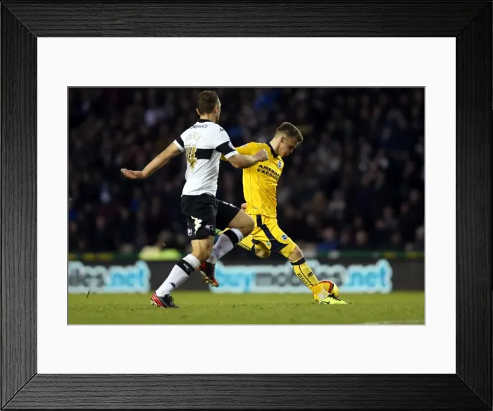 Framed Print : Brighton & Hove Albion vs. Derby County (Away Game - January 18, 2014) Framed Print : Brighton & Hove Albion vs. Derby County (Away Game - January 18, 2014)