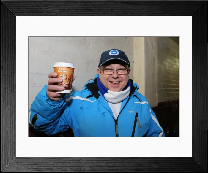 Framed Print : Brighton & Hove Albion vs. Burnley - 28-01-2014: Away Game, 2013-14 Season
