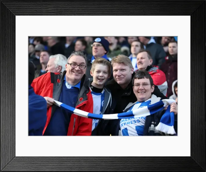 Framed Print : Brighton & Hove Albion vs. Watford FC - 02-02-2014: Away Game, 2013-14 Season Framed Print : Brighton & Hove Albion vs. Watford FC - 02-02-2014: Away Game, 2013-14 Season