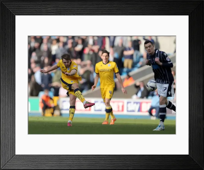 Framed Print : Brighton & Hove Albion vs Millwall: Away Game, March 1, 2014 Framed Print : Brighton & Hove Albion vs Millwall: Away Game, March 1, 2014