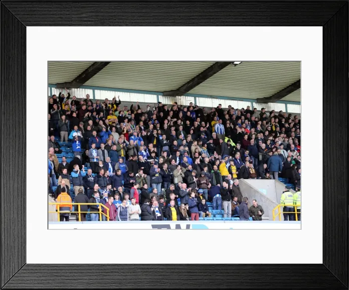 Framed Print : Brighton & Hove Albion vs Millwall: Away Game - March 1, 2014 (Millwall 01-03-2014)