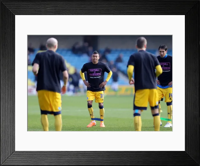 Framed Print : Brighton & Hove Albion vs. Millwall: Away Game, March 1, 2014 Framed Print : Brighton & Hove Albion vs. Millwall: Away Game, March 1, 2014