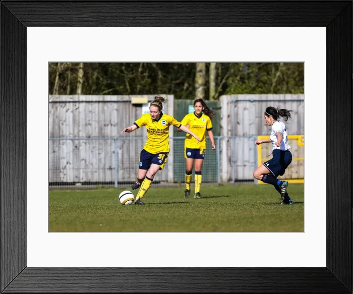 Framed Print : Brighton & Hove Albion vs. Tottenham Hotspur: Women's Match, March 23, 2014 Framed Print : Brighton & Hove Albion vs. Tottenham Hotspur: Women's Match, March 23, 2014