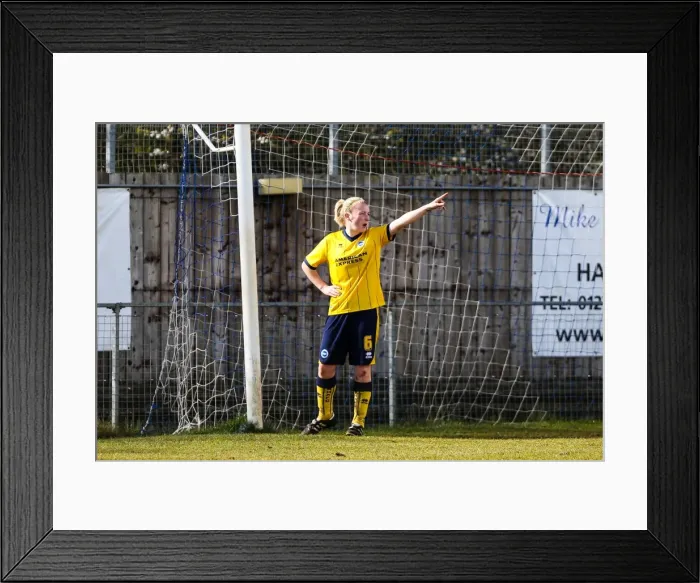 Framed Print : Brighton & Hove Albion vs. Tottenham Hotspur: Women's Match, March 23, 2014 Framed Print : Brighton & Hove Albion vs. Tottenham Hotspur: Women's Match, March 23, 2014