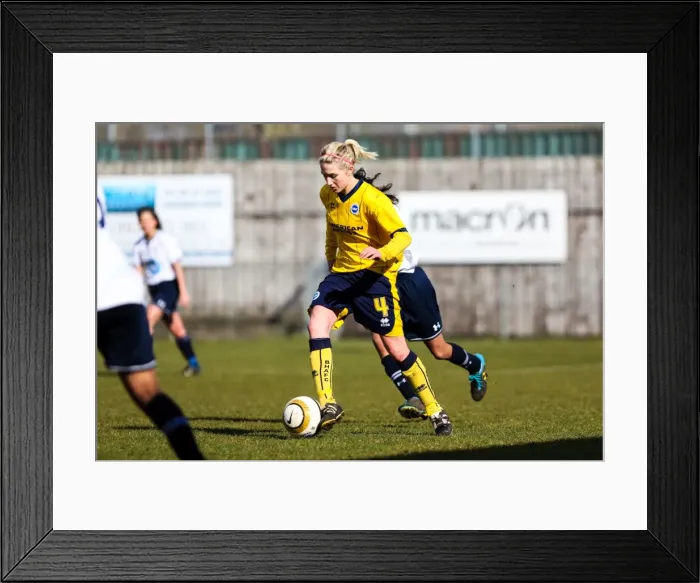 Framed Print : Brighton & Hove Albion vs. Tottenham Hotspur: Women's Match, March 23, 2014 Framed Print : Brighton & Hove Albion vs. Tottenham Hotspur: Women's Match, March 23, 2014