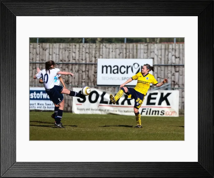 Framed Print : Brighton & Hove Albion vs. Tottenham Hotspur: Women's Match, March 23, 2014 Framed Print : Brighton & Hove Albion vs. Tottenham Hotspur: Women's Match, March 23, 2014