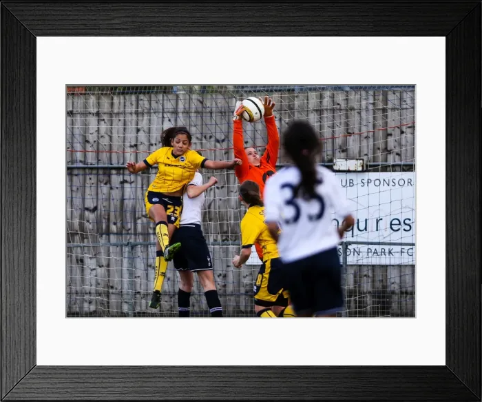 Framed Print : Brighton & Hove Albion vs. Tottenham Hotspur: Women's Match, March 23, 2014 Framed Print : Brighton & Hove Albion vs. Tottenham Hotspur: Women's Match, March 23, 2014