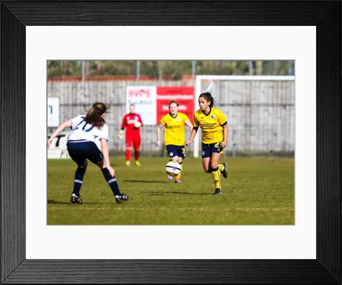 Framed Print : Brighton & Hove Albion vs. Tottenham Hotspur: Women's Match, March 23, 2014 Framed Print : Brighton & Hove Albion vs. Tottenham Hotspur: Women's Match, March 23, 2014