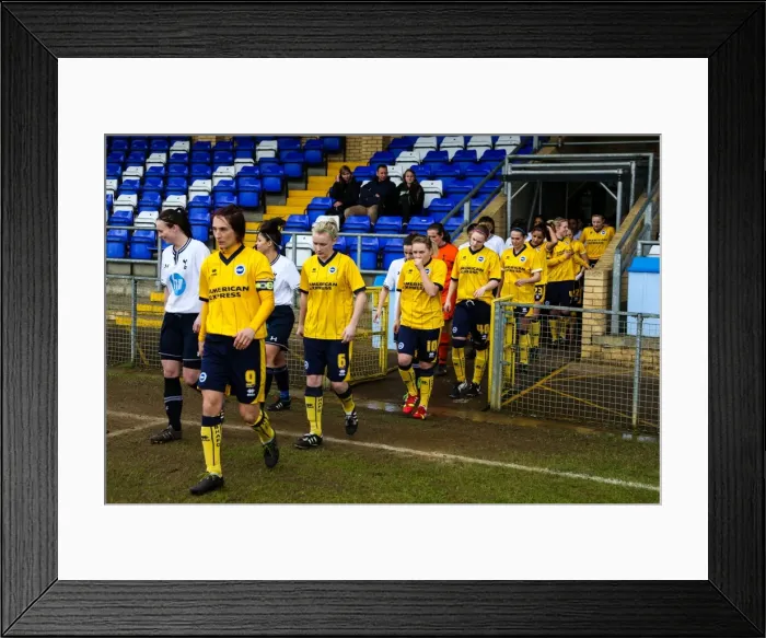 Framed Print : Brighton & Hove Albion vs. Tottenham Hotspur: Women's Match, March 23, 2014 Framed Print : Brighton & Hove Albion vs. Tottenham Hotspur: Women's Match, March 23, 2014