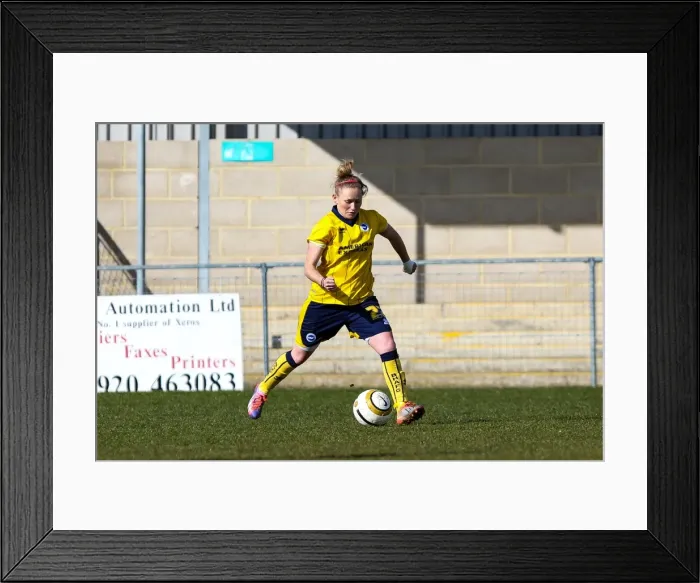 Framed Print : Brighton & Hove Albion vs. Tottenham Hotspur: Women's Match, March 23, 2014 Framed Print : Brighton & Hove Albion vs. Tottenham Hotspur: Women's Match, March 23, 2014