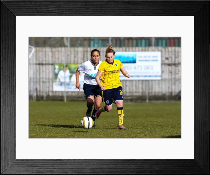 Framed Print : Brighton & Hove Albion vs. Tottenham Hotspur: Women's Match, March 23, 2014 Framed Print : Brighton & Hove Albion vs. Tottenham Hotspur: Women's Match, March 23, 2014