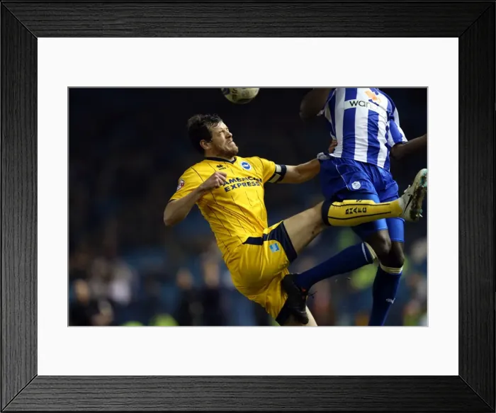 Framed Print : Brighton & Hove Albion vs. Sheffield Wednesday (Away Game - March 25, 2014) Framed Print : Brighton & Hove Albion vs. Sheffield Wednesday (Away Game - March 25, 2014)