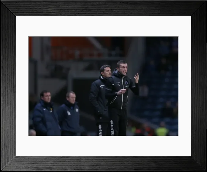 Framed Print : Brighton & Hove Albion vs. Blackburn Rovers (Away Game - 01-04-14) Framed Print : Brighton & Hove Albion vs. Blackburn Rovers (Away Game - 01-04-14)