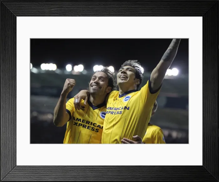 Framed Print : Brighton & Hove Albion at Leicester City (2013-14 Away Game) Framed Print : Brighton & Hove Albion at Leicester City (2013-14 Away Game)