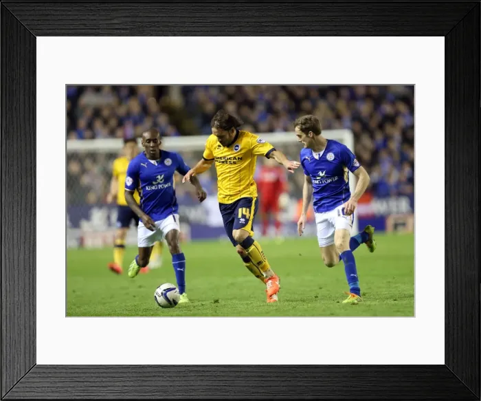 Framed Print : Brighton & Hove Albion at Leicester City (Away Game), 8th April 2014
