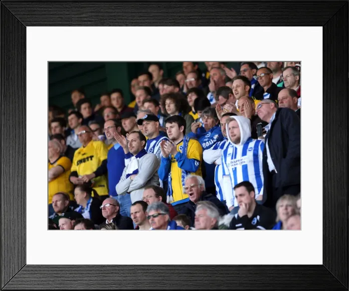 Framed Print : Brighton & Hove Albion vs. Huddersfield Town: 2013-14 Away Game (18 / 04 / 14)