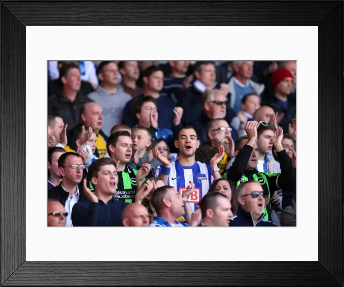 Framed Print : Brighton & Hove Albion vs. Nottingham Forest: 2013-14 Away Game (03MAY14)