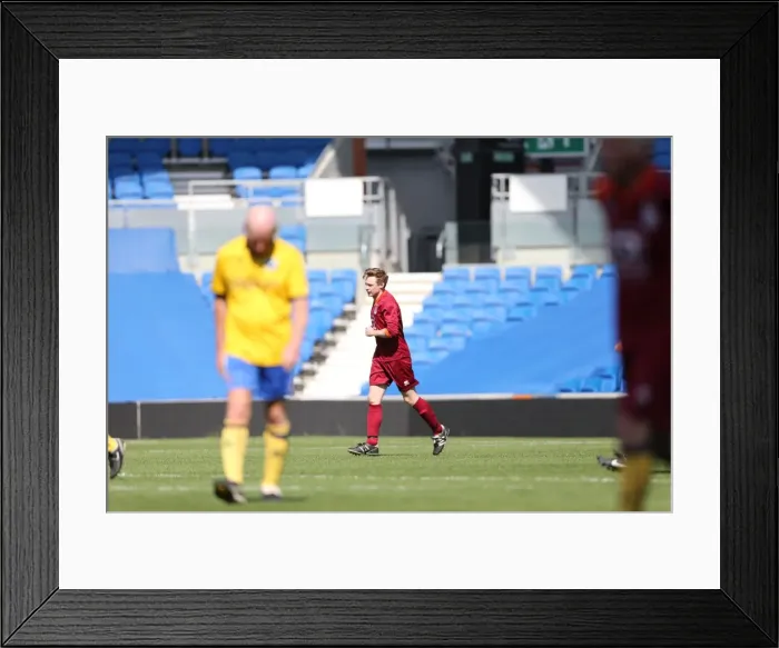 Framed Print : Brighton and Hove Albion's Opening Game of the Season: May 19, 2014
