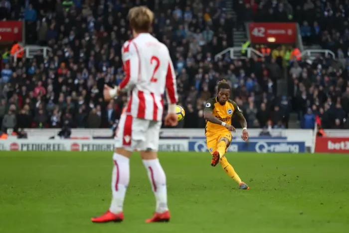 Framed Print : 10FEB18: Premier League Battle - Stoke City vs. Brighton and Hove Albion at The Bet365 Stadium Framed Print : 10FEB18: Premier League Battle - Stoke City vs. Brighton and Hove Albion at The Bet365 Stadium