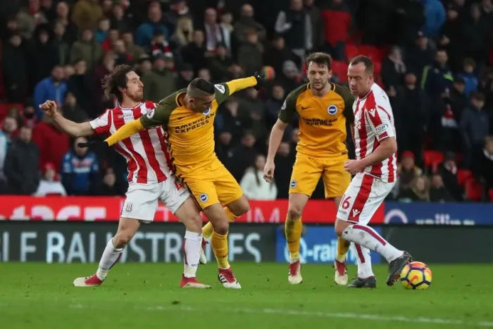 Framed Print : 10FEB18: Premier League Battle - Stoke City vs. Brighton and Hove Albion at The Bet365 Stadium Framed Print : 10FEB18: Premier League Battle - Stoke City vs. Brighton and Hove Albion at The Bet365 Stadium