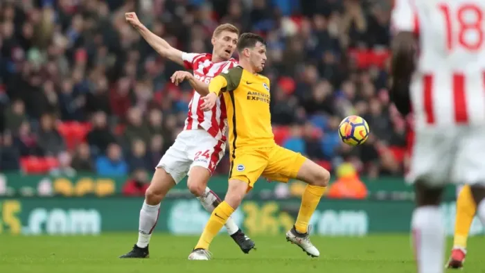 Framed Print : 10FEB18: Premier League Showdown - Stoke City vs. Brighton and Hove Albion at The Bet365 Stadium