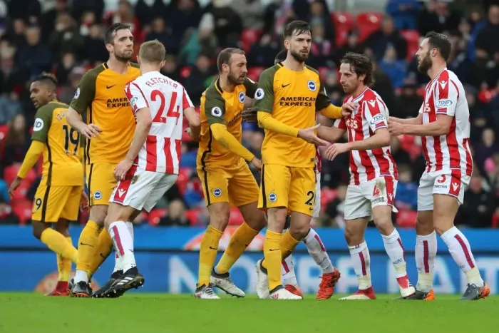 Framed Print : 10FEB18: Premier League Showdown - Stoke City vs. Brighton and Hove Albion at The Bet365 Stadium Framed Print : 10FEB18: Premier League Showdown - Stoke City vs. Brighton and Hove Albion at The Bet365 Stadium