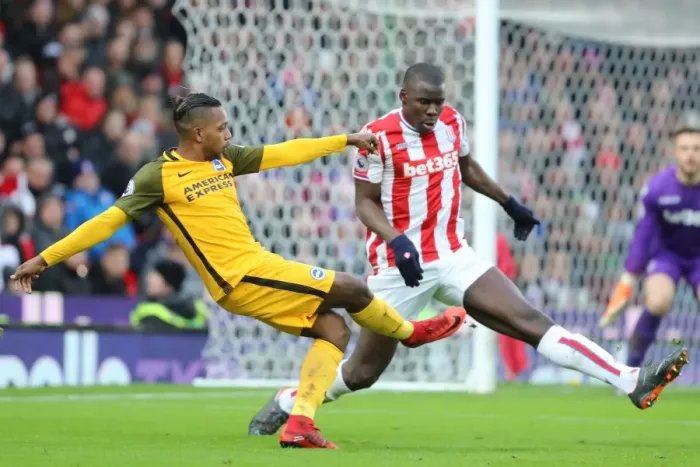Framed Print : 10FEB18: Premier League Showdown - Stoke City vs. Brighton and Hove Albion at The Bet365 Stadium Framed Print : 10FEB18: Premier League Showdown - Stoke City vs. Brighton and Hove Albion at The Bet365 Stadium