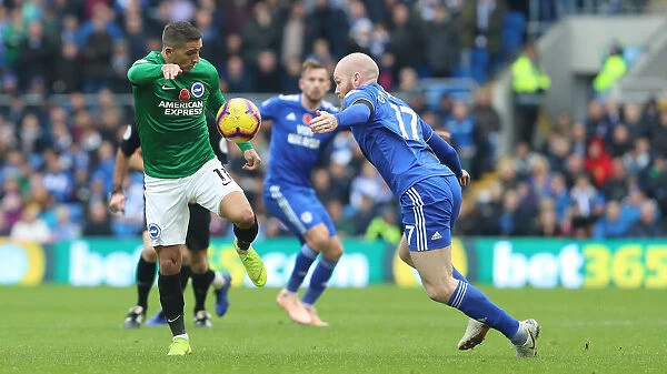 10NOV18: Intense Premier League Clash between Cardiff City and Brighton and Hove Albion