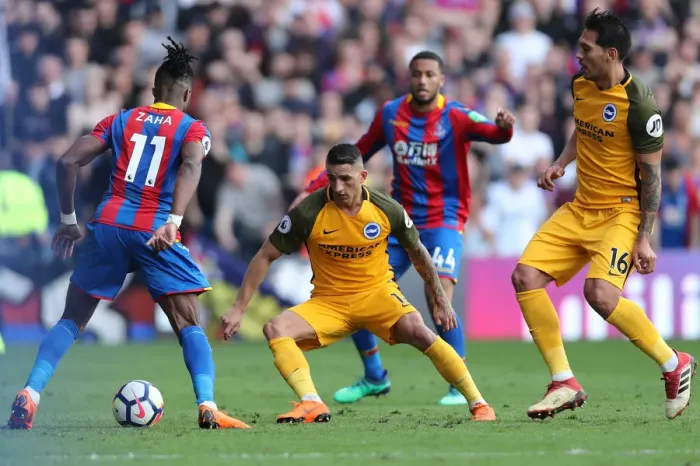 Framed Print : 14APR18: Crystal Palace vs. Brighton & Hove Albion - Intense Premier League Clash at Selhurst Park Framed Print : 14APR18: Crystal Palace vs. Brighton & Hove Albion - Intense Premier League Clash at Selhurst Park