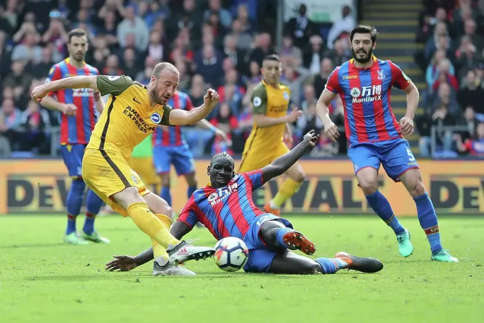 Framed Print : 14APR18: Premier League Battle - Crystal Palace vs. Brighton & Hove Albion at Selhurst Park Framed Print : 14APR18: Premier League Battle - Crystal Palace vs. Brighton & Hove Albion at Selhurst Park