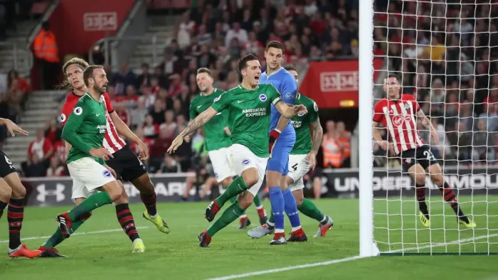 Framed Print : 17SEP18: Premier League Battle - Southampton vs. Brighton & Hove Albion at St. Mary's Stadium Framed Print : 17SEP18: Premier League Battle - Southampton vs. Brighton & Hove Albion at St. Mary's Stadium