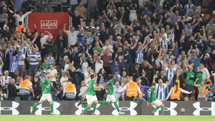 Framed Print : 17SEP18: Premier League Showdown - Southampton vs. Brighton & Hove Albion at St. Mary's Stadium Framed Print : 17SEP18: Premier League Showdown - Southampton vs. Brighton & Hove Albion at St. Mary's Stadium