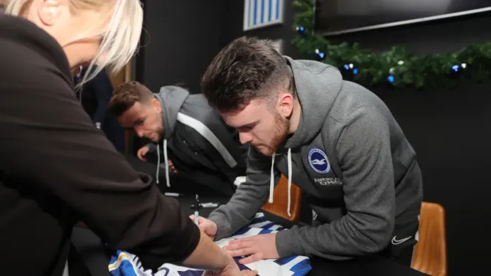 Framed Print : 2019 / 20 Season: Brighton & Hove Albion FC Player Signing Session with Neal Maupay, Dale Stephens, Aaron Connolly, and Adam Webster at Amex Stadium Framed Print : 2019 / 20 Season: Brighton & Hove Albion FC Player Signing Session with Neal Maupay, Dale Stephens, Aaron Connolly, and Adam Webster at Amex Stadium