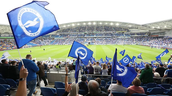 2021-22 Premier League: Brighton and Hove Albion vs. Watford - Intense Match Action at American Express Community Stadium