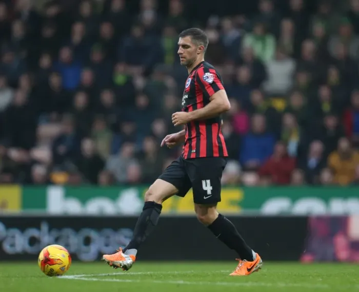Framed Print : Aaron Hughes in Action: Norwich City vs. Brighton & Hove Albion, Sky Bet Championship, Carrow Road, 2014 Framed Print : Aaron Hughes in Action: Norwich City vs. Brighton & Hove Albion, Sky Bet Championship, Carrow Road, 2014