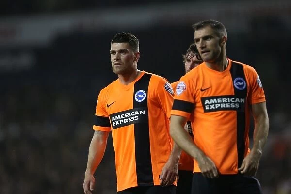 Aaron Hughes and Danny Holla in Action: Tottenham vs. Brighton & Hove Albion, Capital One Cup Fourth Round
