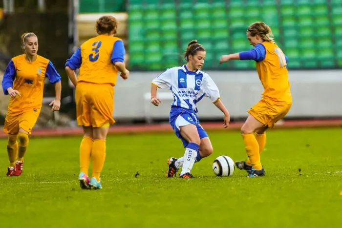 Framed Print : Action-Packed: Brighton & Hove Albion Women vs. Gillingham (2013-14 Season) Framed Print : Action-Packed: Brighton & Hove Albion Women vs. Gillingham (2013-14 Season)
