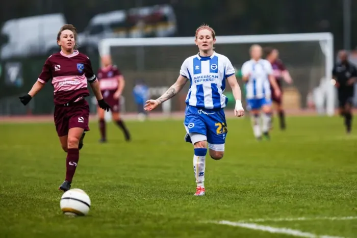Framed Print : Action-Packed: Brighton & Hove Albion Women vs. Portsmouth (2013-14 Season) Framed Print : Action-Packed: Brighton & Hove Albion Women vs. Portsmouth (2013-14 Season)