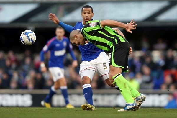 Adam El-Abd Clears the Ball for Brighton & Hove Albion against Ipswich Town (January 1, 2013)