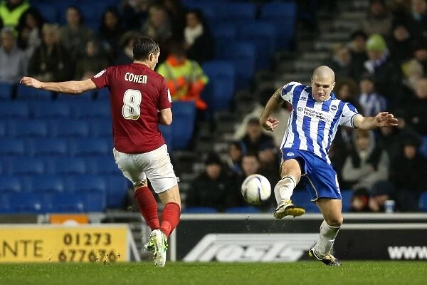 Adam El-Abd Defends: Brighton & Hove Albion vs Nottingham Forest, Npower Championship, December 15, 2012