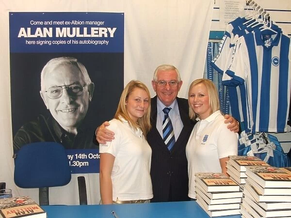 Alan Mullery. at a book signing session in Brighton