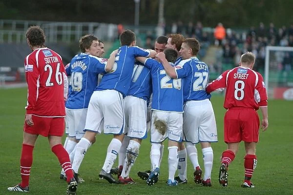 Albion players celebrate Dean Hammonds opening goal