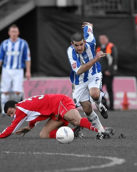 Alex Frutos in action against Stafford Rangers