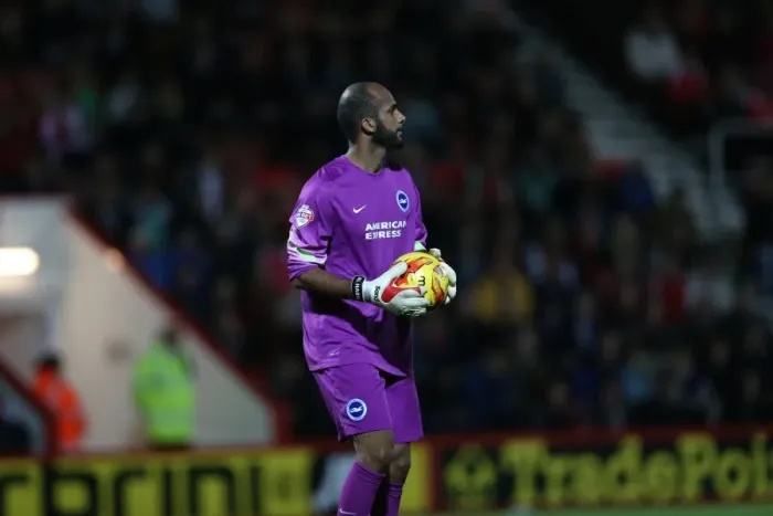 Framed Print : Ali Al-Habsi in Action: Brighton & Hove Albion vs. Bournemouth, SkyBet Championship (1st November 2014) Framed Print : Ali Al-Habsi in Action: Brighton & Hove Albion vs. Bournemouth, SkyBet Championship (1st November 2014)
